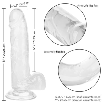 Size Queen 6 inch/15.25 Cm - Clear - My Sex Toy Hub