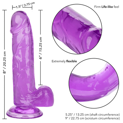 Size Queen 6 inch/15.25 Cm - Purple - My Sex Toy Hub
