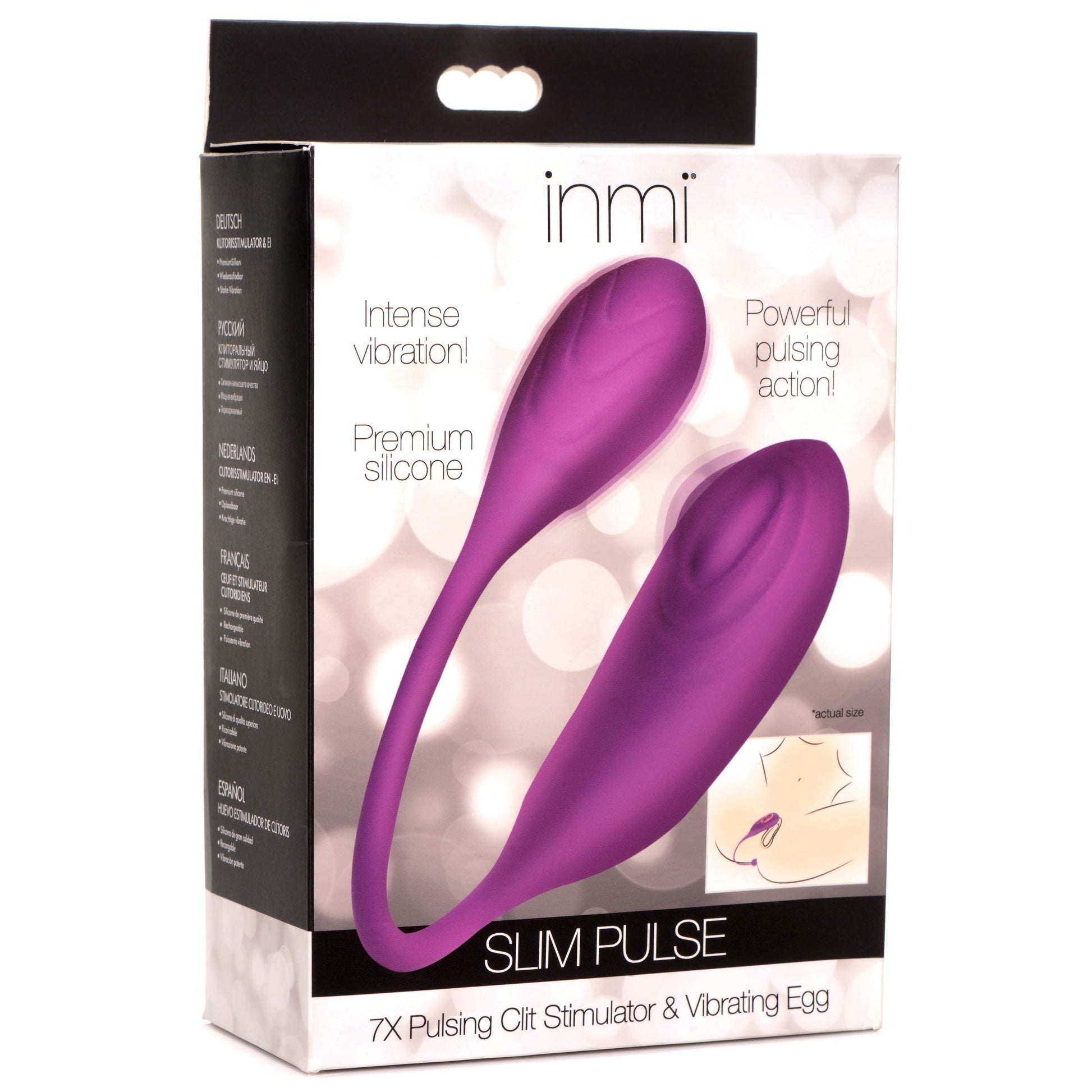 Slim Pulse 7x Pulsing Clit Stimulator and Vibrating Egg - Purple - My Sex Toy Hub