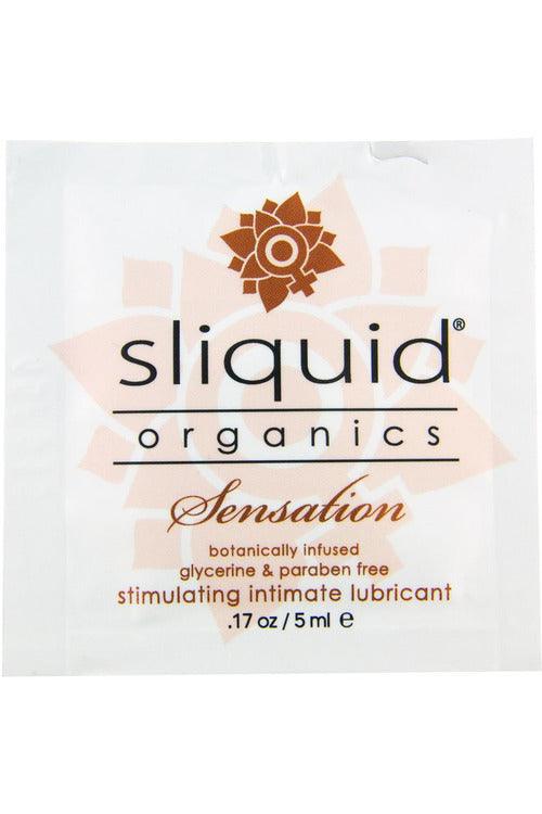 Sliquid Organics Sensation - 200 Count Case - .17 Oz./ 5ml Foils - My Sex Toy Hub