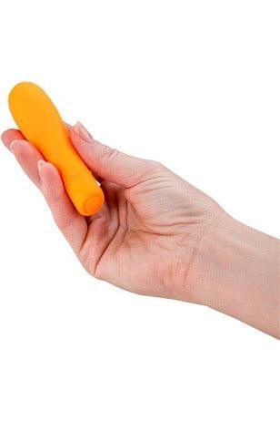 Soft Rain Power Bullet 3 Inch Breeze Coated 7 Function - Orange - My Sex Toy Hub