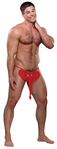 Squeaker Elephant G-String - One Size - Red - My Sex Toy Hub