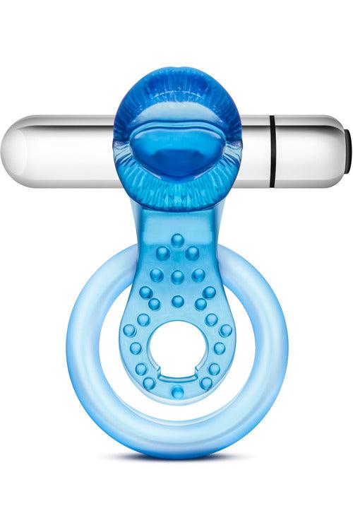 Stay Hard 10 Function Vibrating Tongue Ring - Blue - My Sex Toy Hub