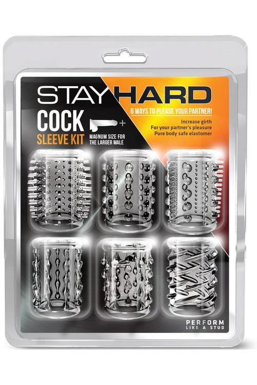 Stay Hard Cock Sleeve Kit - Clear - My Sex Toy Hub