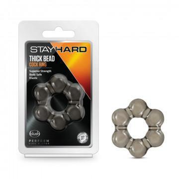 Stay Hard - Thick Bead Cock Ring - Black - My Sex Toy Hub