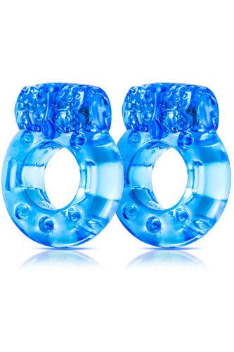 Stay Hard Vibrating Cock Rings - 2 Pack - Blue - My Sex Toy Hub