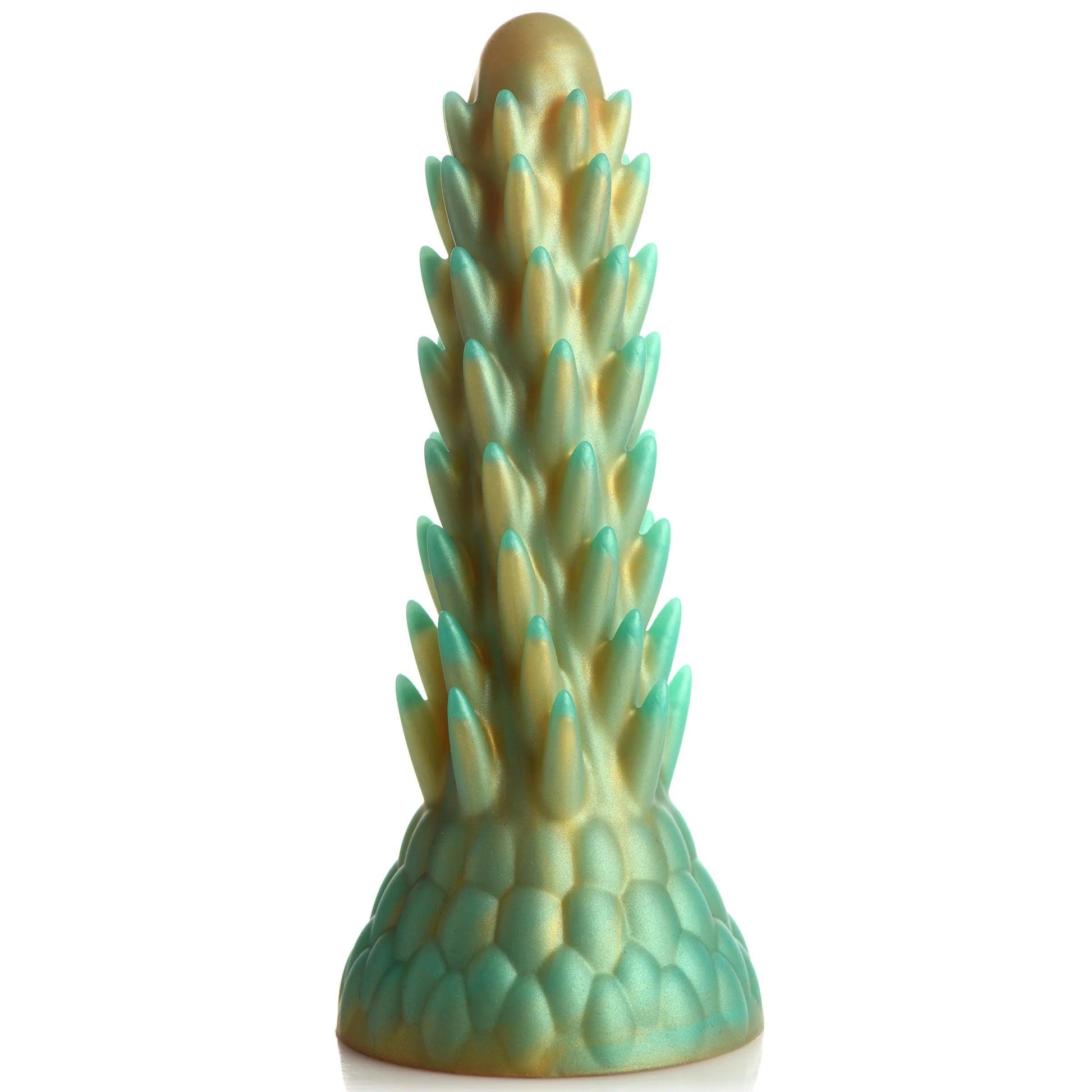 Stegosaurus Spiky Reptile Silicone Dildo - Green - My Sex Toy Hub