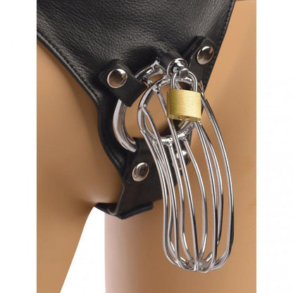 Strict Leather Male Cock Cage Chastity Device Harness - My Sex Toy Hub