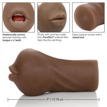 Stroke It Mouth - Brown - My Sex Toy Hub
