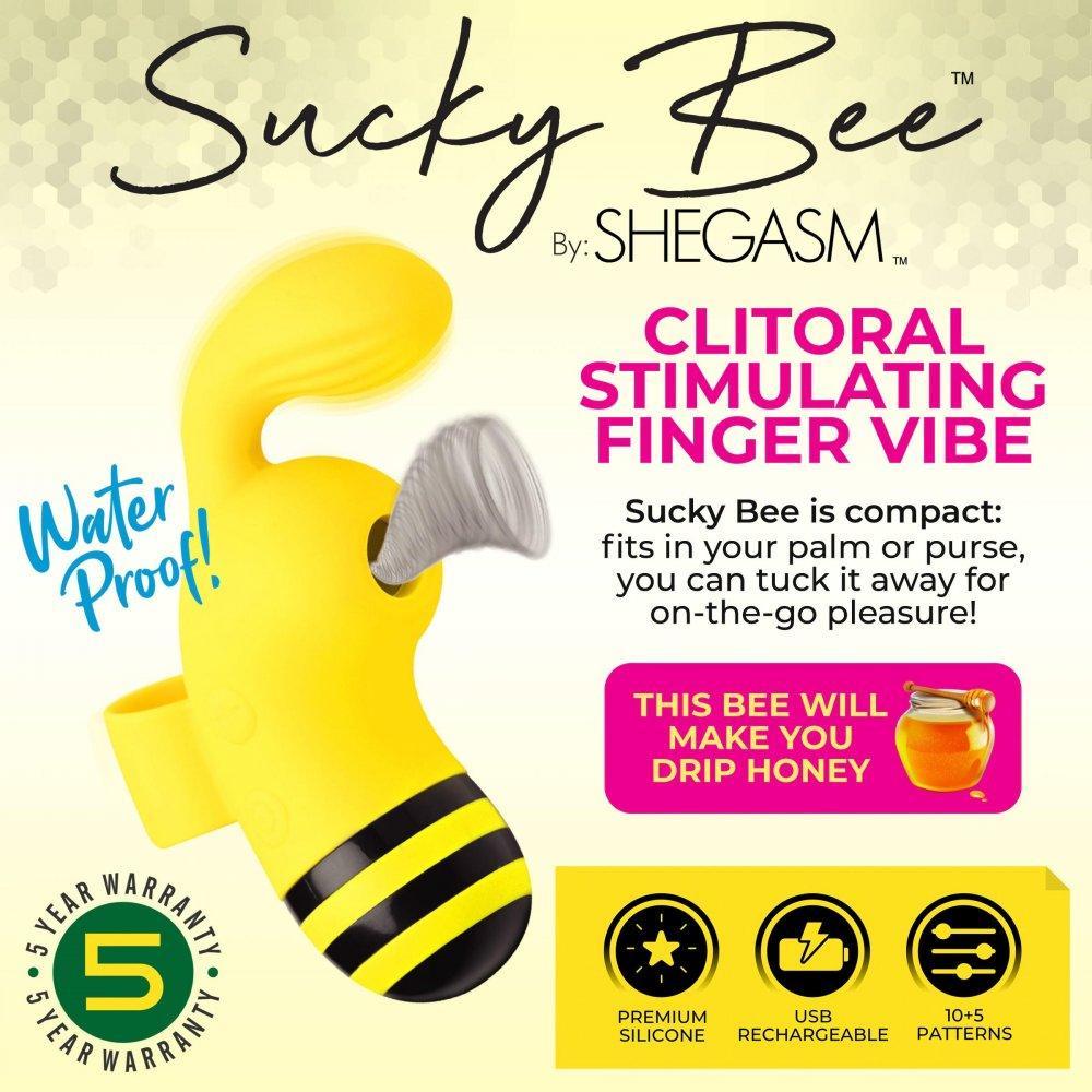 Sucky Bubble Bee Clitoral Stimulating Finger Vibe - My Sex Toy Hub