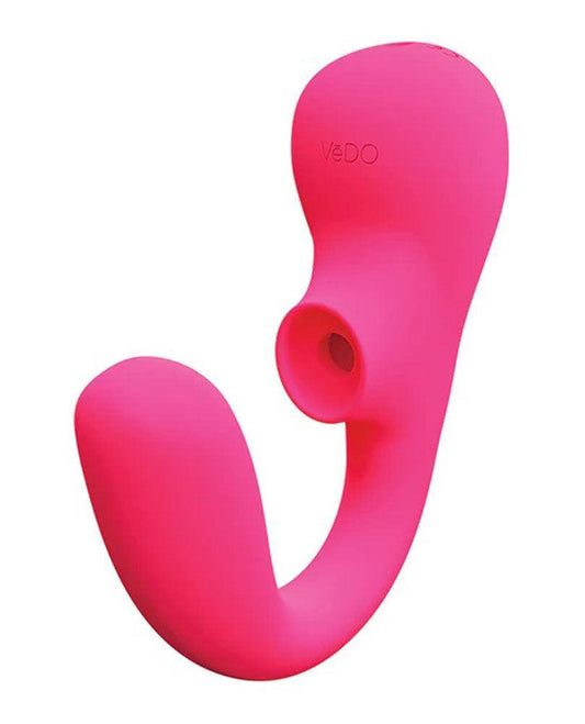 Suki Plus Rechargeable Dual Sonic Vibe - Foxy Pink - My Sex Toy Hub