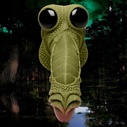 Swamp Monster Green Scaly Silicone Dildo - My Sex Toy Hub