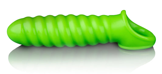 Swirl Stretchy Penis Sleeve - Glow in the Dark - My Sex Toy Hub