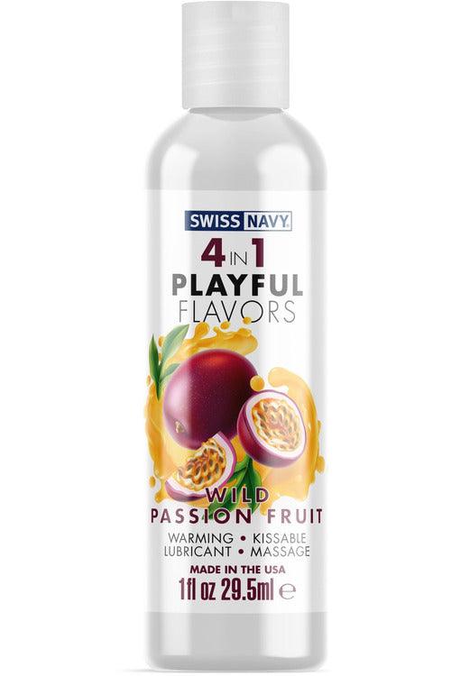 Swiss Navy 4-in-1 Playful Flavors - Wild Passion Fruit - 1 Fl. Oz. - My Sex Toy Hub