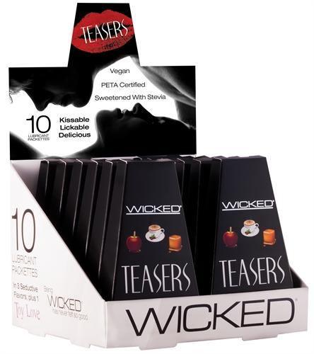 Teasers - 12 Piece Display - Each Containing 10 Lubricant Packettes - My Sex Toy Hub