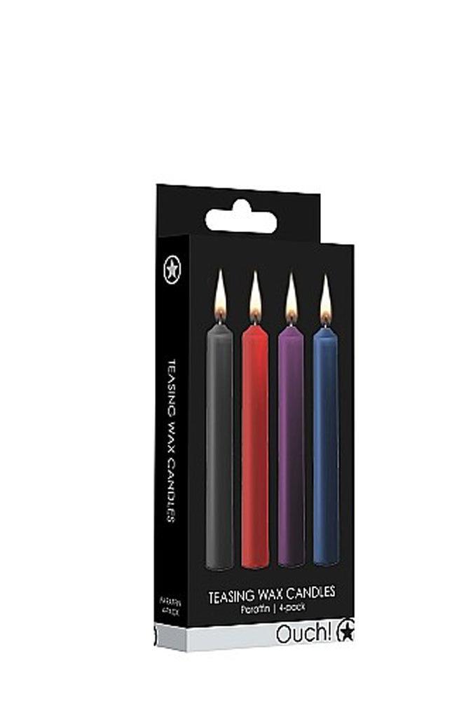 Teasing Wax Candles - Mixed Colors - 4-Pack - My Sex Toy Hub
