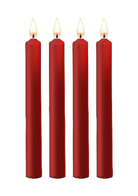 Teasing Wax Candles - Red - 4-Pack - My Sex Toy Hub
