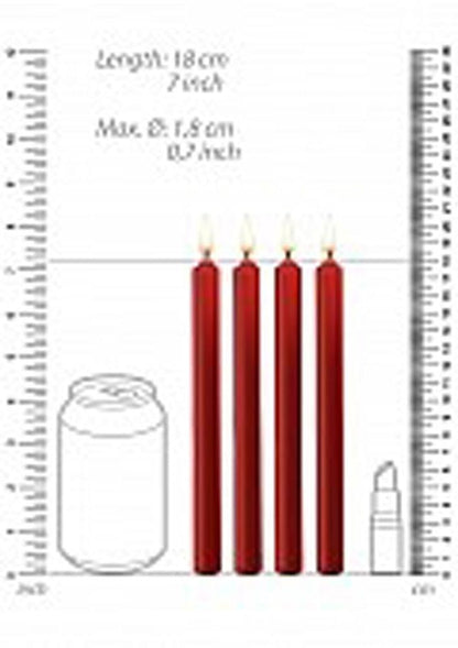 Teasing Wax Candles - Red - 4-Pack - My Sex Toy Hub