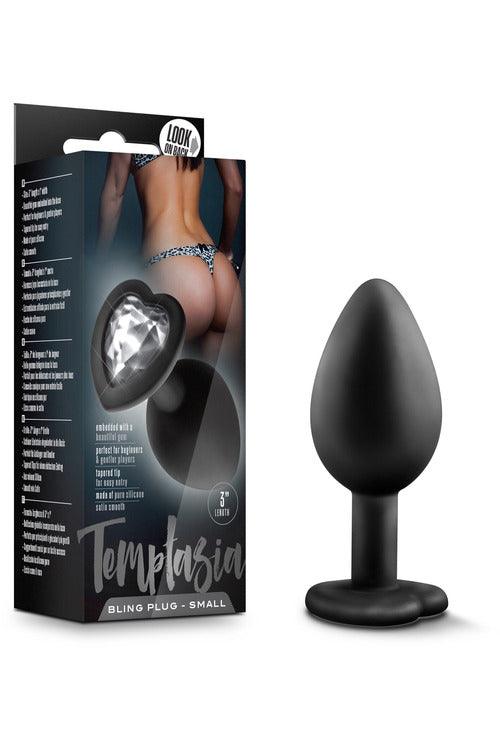 Temptasia - Bling Plug - Small - Black - My Sex Toy Hub