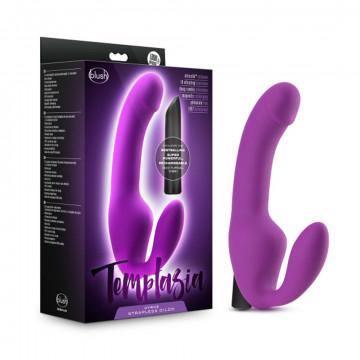 Temptasia - Cyrus - Strapless Silicone Dildo - Purple - My Sex Toy Hub