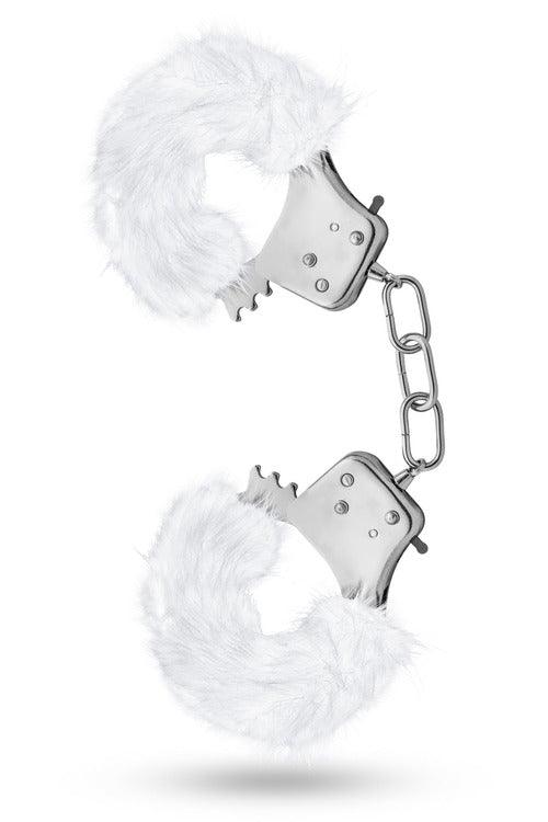 Temptasia - Plush Fur Cuffs - White - My Sex Toy Hub