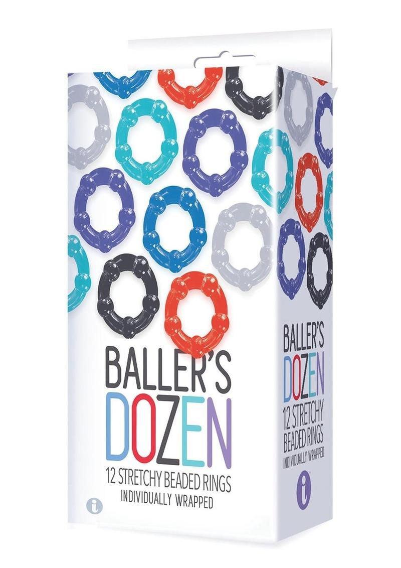The 9's - Baller Dozen Beaded - 12 Pc Cock Ring Set - My Sex Toy Hub
