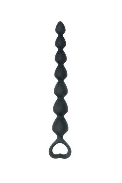 The 9's S Beads Silicone Anal Beads - Black - My Sex Toy Hub