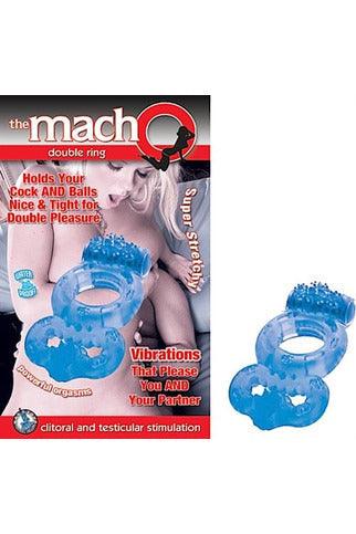 The Macho Double Ring - Blue - My Sex Toy Hub