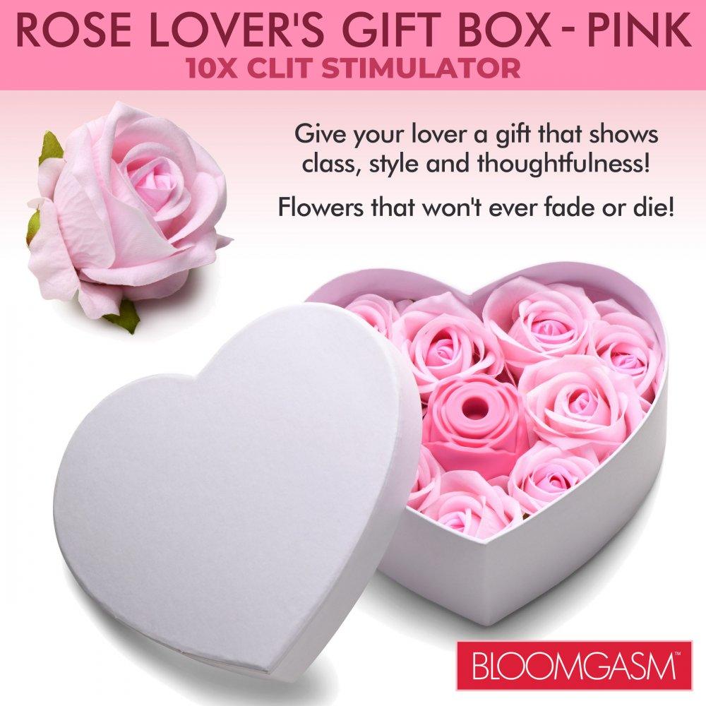 The Rose Lovers Gift Box 10x Clit Suction Rose - Pink - My Sex Toy Hub