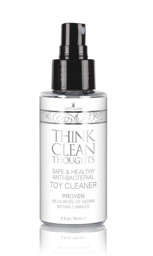 Think Clean Thoughts Antibacterial Toy Cleaner - 2 Fl. Oz. - My Sex Toy Hub