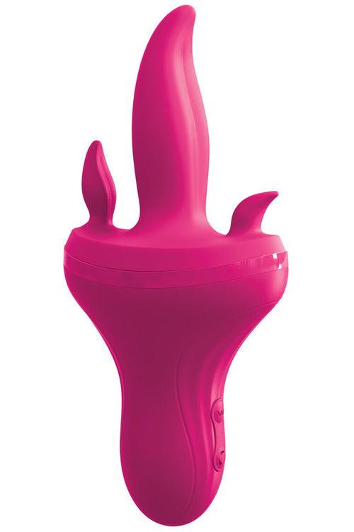 Threesome Holey Trinity Triple Tongue Vibrator - Pink - My Sex Toy Hub