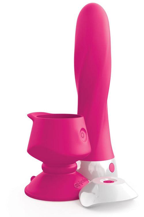 Threesome Wall Banger Deluxe Silicone Vibrator - Pink - My Sex Toy Hub
