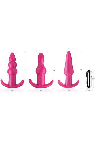 Thrill Trio Anal Plug Set - Pink - My Sex Toy Hub