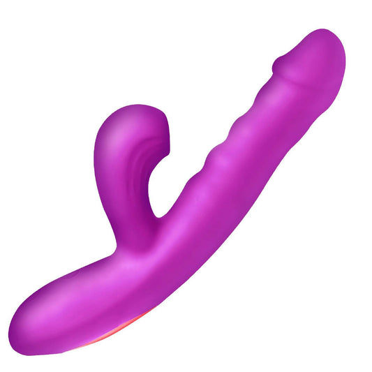 Thrust Wave Thrusting and Sucking Rabbit Vibrator - Purple - My Sex Toy Hub