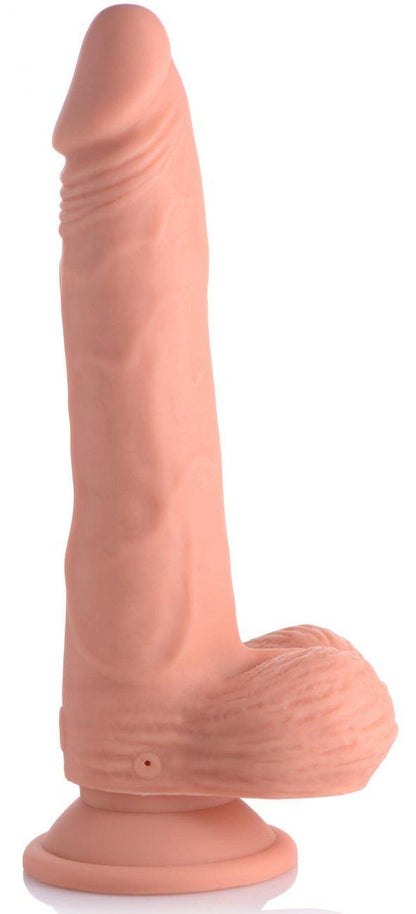 Thrusting and Vibrating 8 Inch Ultra Realistic Dildo - White - My Sex Toy Hub