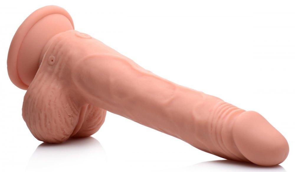 Thrusting and Vibrating 8 Inch Ultra Realistic Dildo - White - My Sex Toy Hub