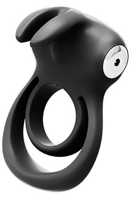 Thunder Bunny Rechargeable Dual Ring - Black Pearl - My Sex Toy Hub