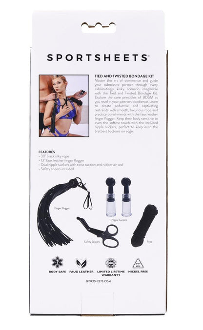 Tied and Twisted Bondage Kit - Black - My Sex Toy Hub
