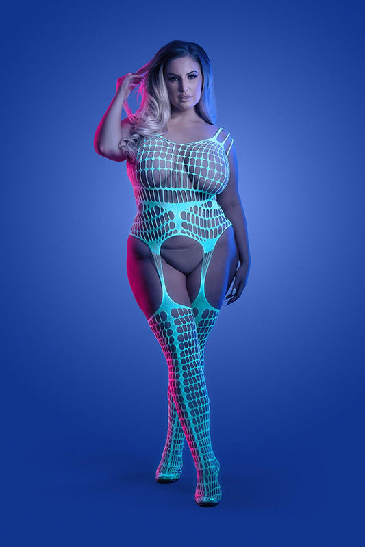 Timelapse Bodystocking - Queen - White/blue - My Sex Toy Hub
