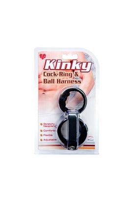 Tlc Kinky Cock Ring and Ball Harness - Neoprene - My Sex Toy Hub