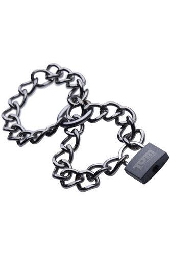 Tom of Finland Locking Chain Cuffs - My Sex Toy Hub