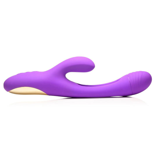 Tri-Flick Flicking Silicone Rabbit Vibrator - Purple - My Sex Toy Hub