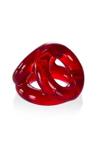 Tri Sport 3 Ring Sling Atomic Jock - Clear Red - My Sex Toy Hub
