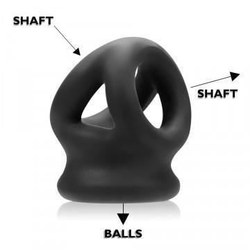 Tri-Squeeze Ball-Stretch Sling - Black Ice - My Sex Toy Hub