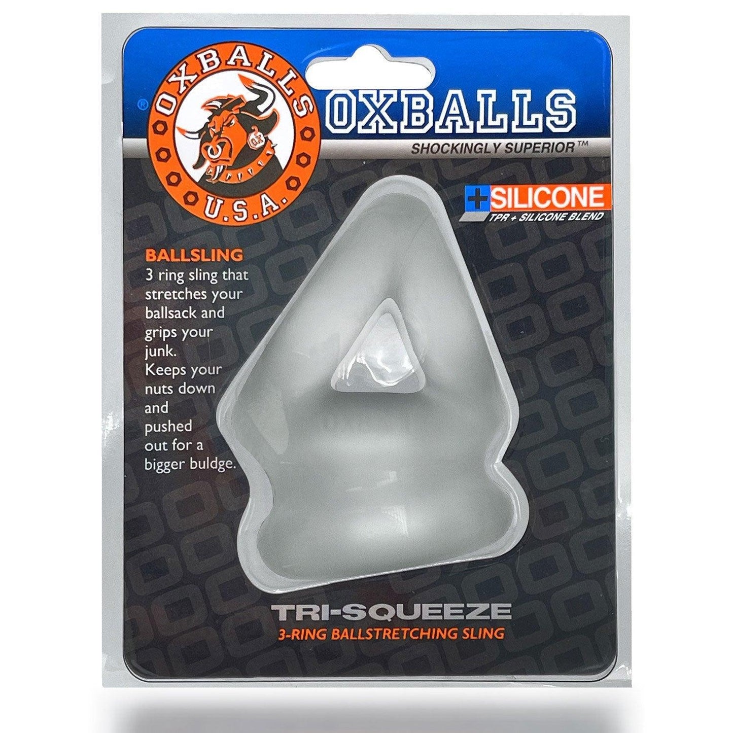 Tri-Squeeze Cocksling - Clear - My Sex Toy Hub