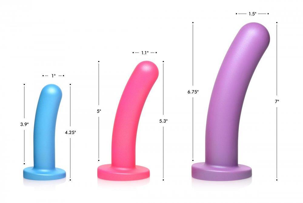 Triple Peg 28x Vibrating Silicone Dildo Set With Remote - My Sex Toy Hub