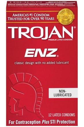 Trojan Enz Non-Lubricated Condoms - 12 Pack - My Sex Toy Hub