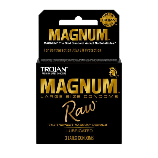 Trojan Magnum Raw 3 Ct Condoms - My Sex Toy Hub