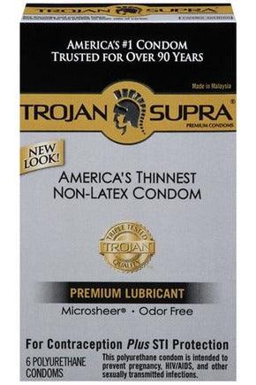 Trojan Supra Bareskin Non-Latex - 6 Pack - My Sex Toy Hub