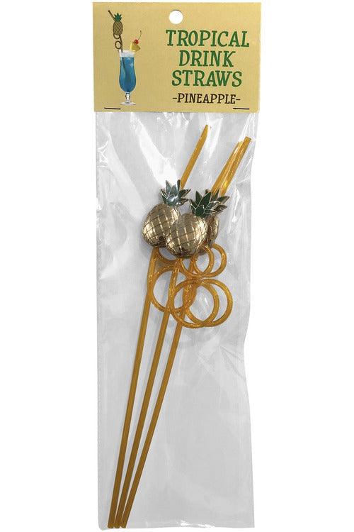 Tropical Drinking Straws - Pineapple - 3 Pack - My Sex Toy Hub